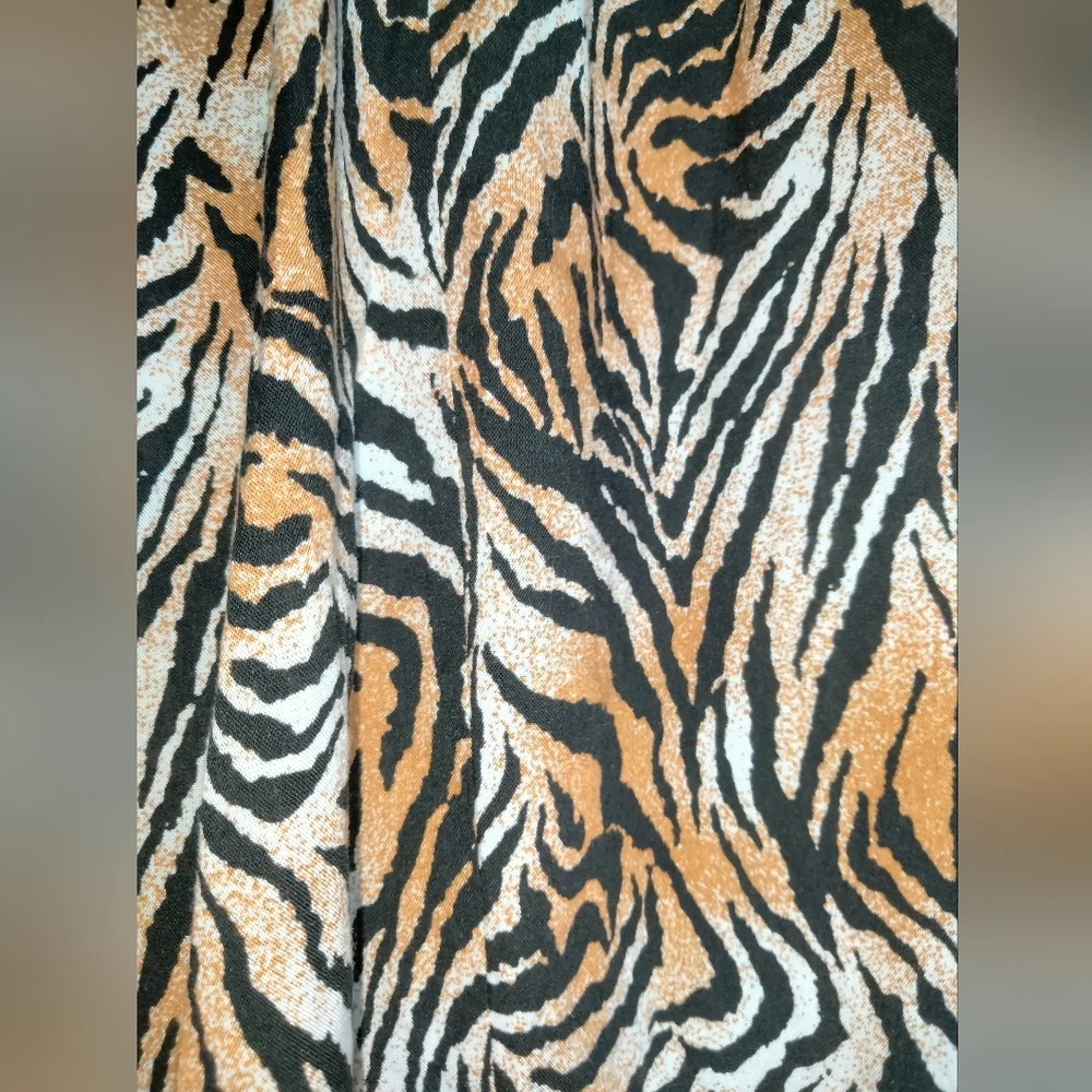 Pink Stitch (Size 6) Multicolor Animal Print Cutout Back Hi-Lo Hem Maxi Dress